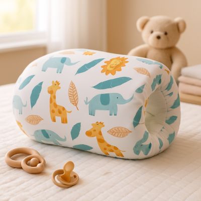 coussin allaitement zoo éléphant et girafe