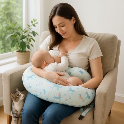 Coussin d allaitement maman berce bébé en allaitant
