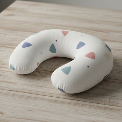 Coussin d'allaitement triangle sur table