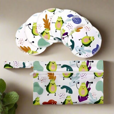 coussinet d'allaitement fond blanc avocats