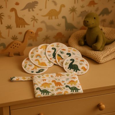 coussinets d allaitement sur commode bébé