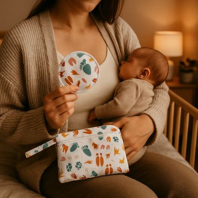 coussinets d'allaitement emprunte maman et bébé