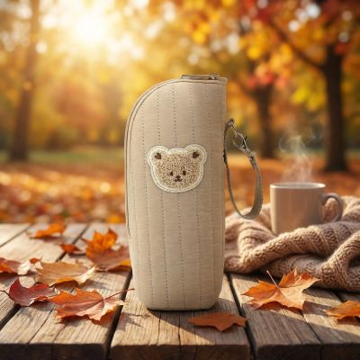 porte biberon main libre marron