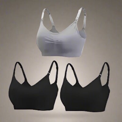 soutien gorge grossesse 2 noirs 1 gris
