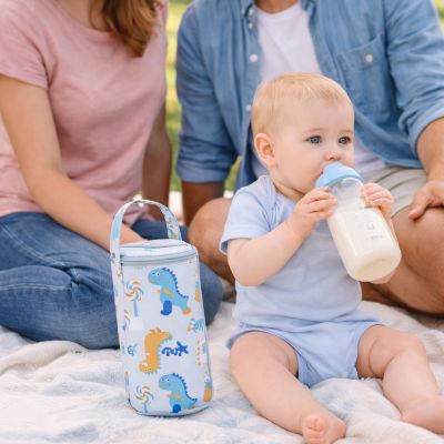 biberon sac isotherme gris bébé maman et papa exterieur