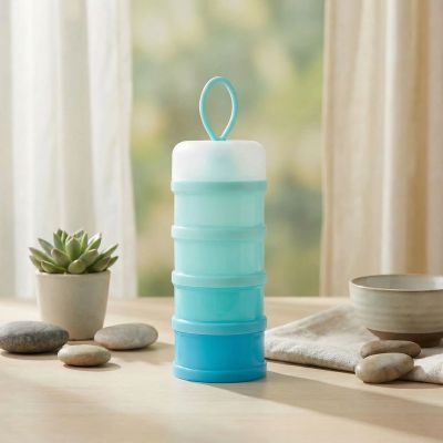 boîte doseuse de lait bleu