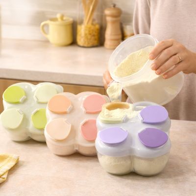 boite doseuse lait bébé maman prépare poudre