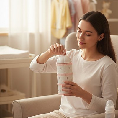 Boite doseuse lait maman chambre bébé