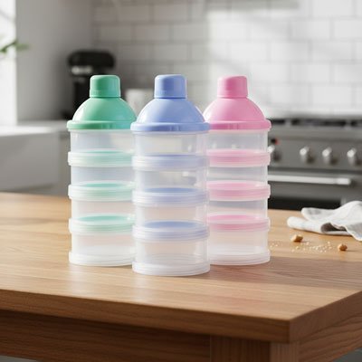 Boite doseuse lait trois couleurs cuisine