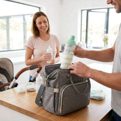 Boite doseuse lait verte maman papa