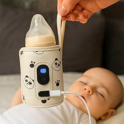 Chauffe biberon nomade bébé dort