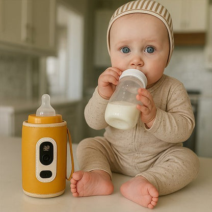 Chauffe biberon nomade bébé tient bouteil