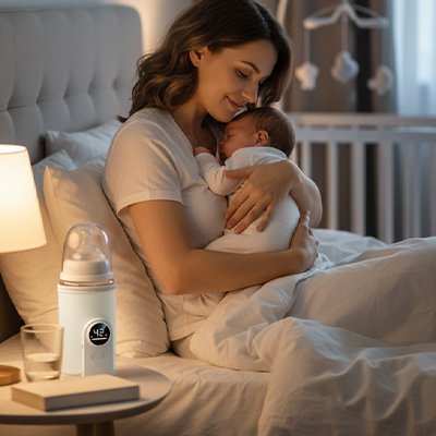 Chauffe biberon maman bébé bras nuit