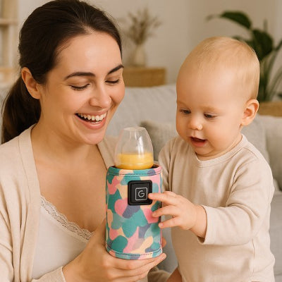 Chauffe biberon portable maman bébé heureuse