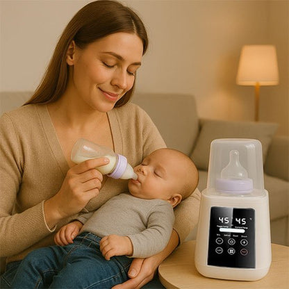 Chauffe biberon​bébé bras maman