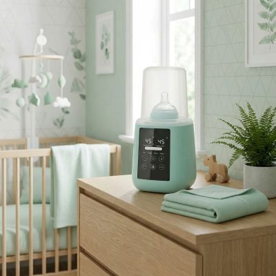 Chauffe biberon vert chambre bébé