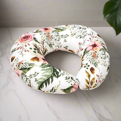 Coussin d allaitement floral fond banc