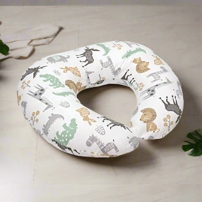 Coussin d allaitement animaux fond blanc