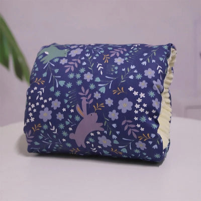 Coussin d'allaitement bleu fleur