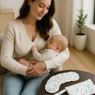 coussinet allaitement maman avec bébé