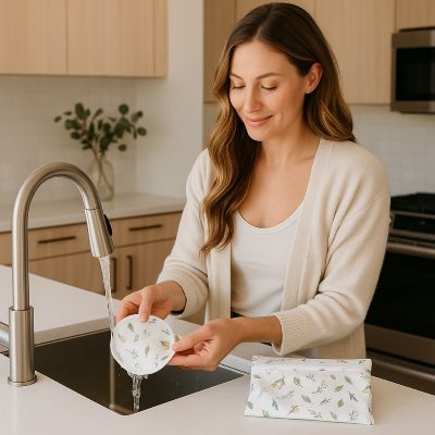 coussinet allaitement maman les nettoie