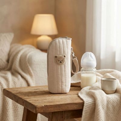 Porte biberon main libre beige