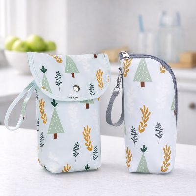 sac isotherme biberon duo motif feuilles