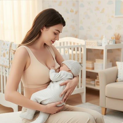 soutien gorge allaitement bébé au sein