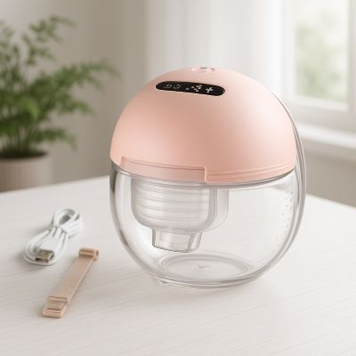 tire lait portable rose simple