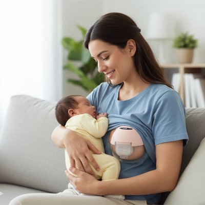 Tire lait portable maman avec bébé 