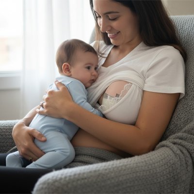 Tire lait portable maman avec bébé éveiller